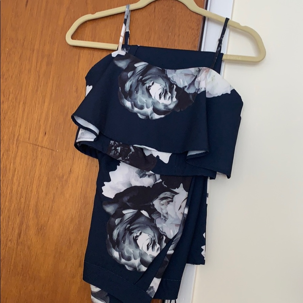 Floral Navy Two Piece Set